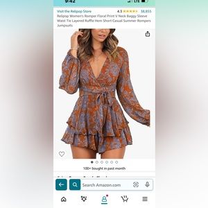 Cute romper from Amazon. Worn once like brand new.